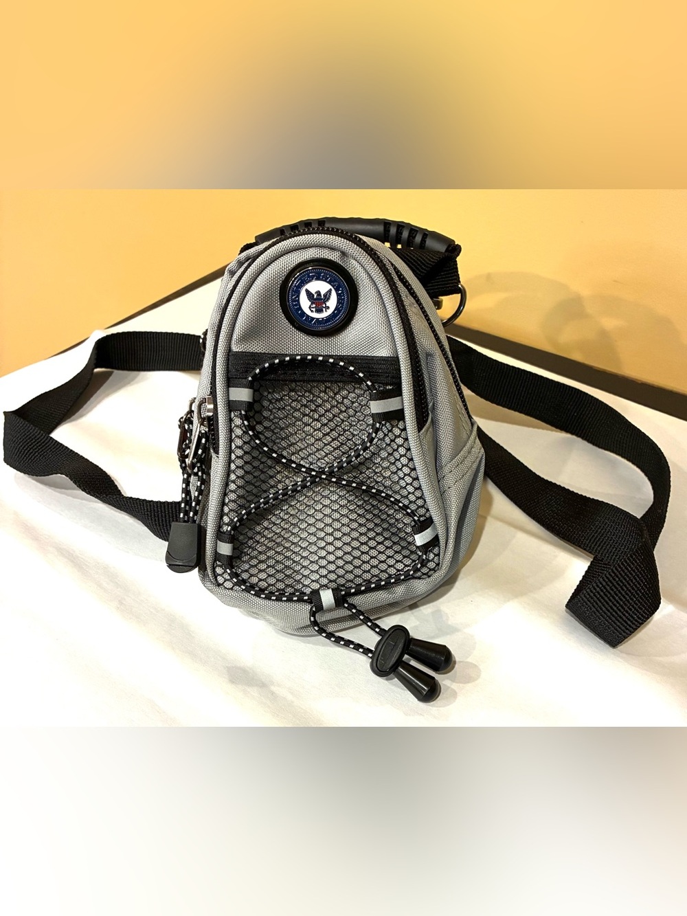CMC Design United States Navy Mini Day Pack Backpack Removable Strap Gray NWOT